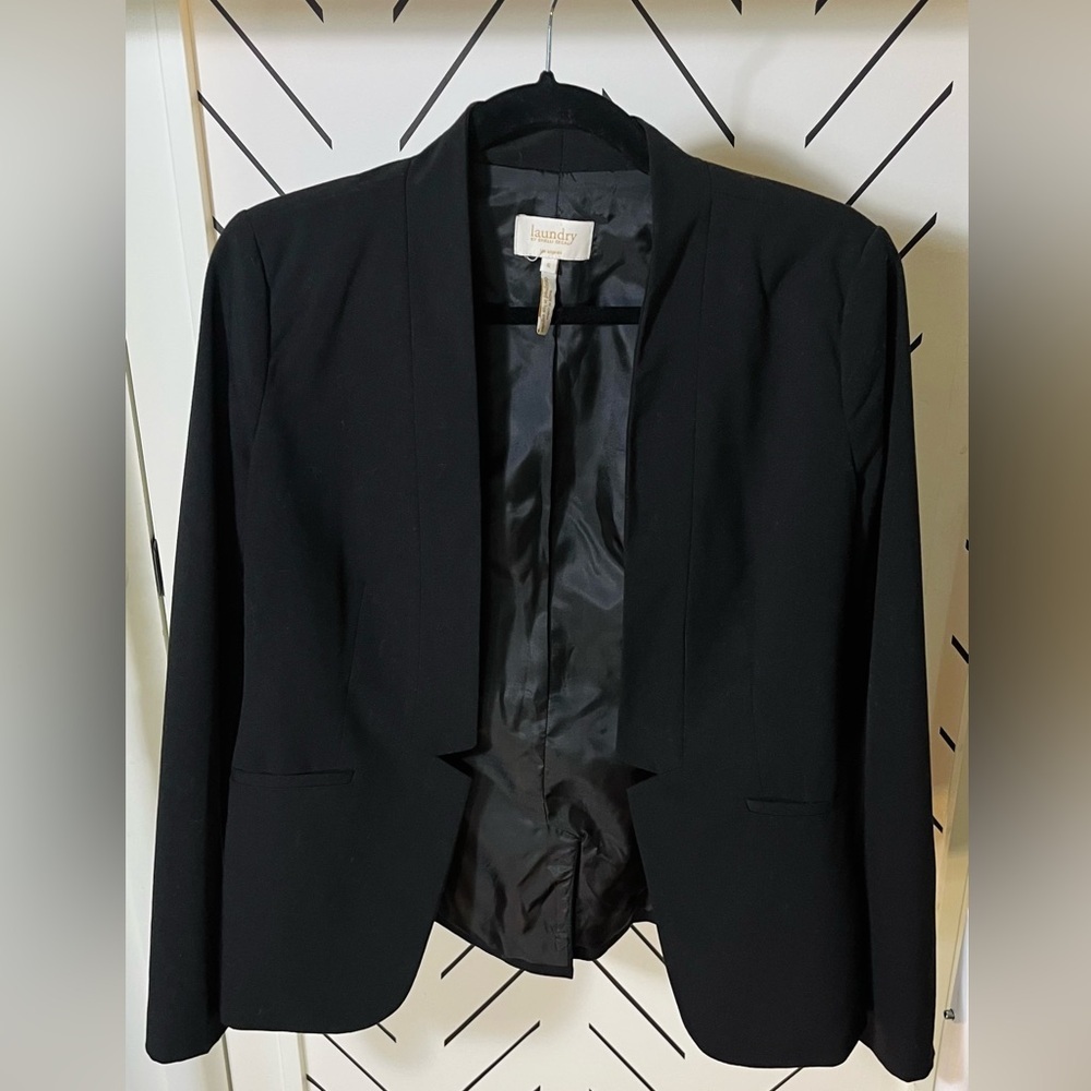Laundry By Shelli Segal Black Tailored Blazer